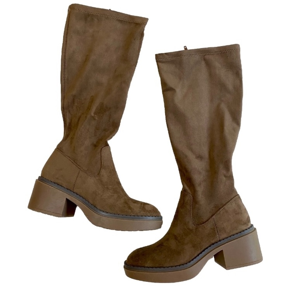 🆕 White Mountain Boots Womens size 6.5 Light Brown Suede Platform Marcella NEW